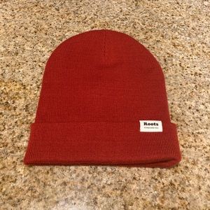 NWOT Roots Ribbed Red Beanie